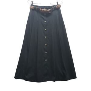 Vintage Black Skirt | Size 10 | ILGWU Union Made USA | 70s/80s Careerwear